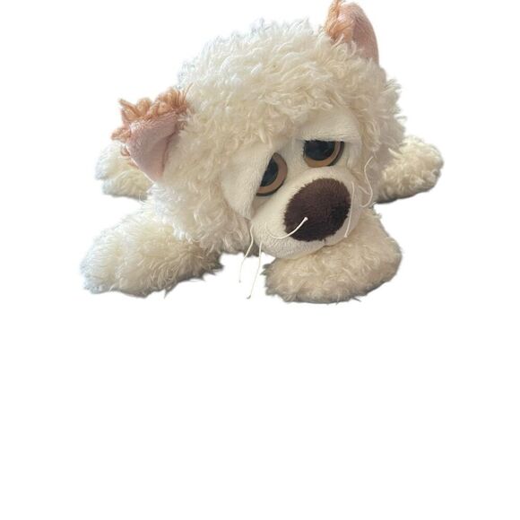 Ganz Cream White Curly Plush Dog 12in. - Picture 7 of 14